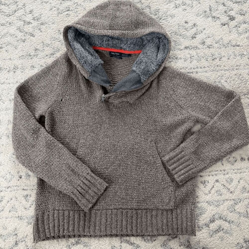 Men’s Nautica L Hooded Knit Sweater